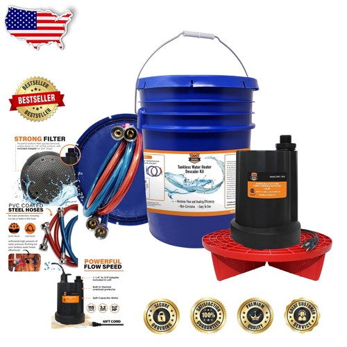 Tankless water heater descaler - water,
